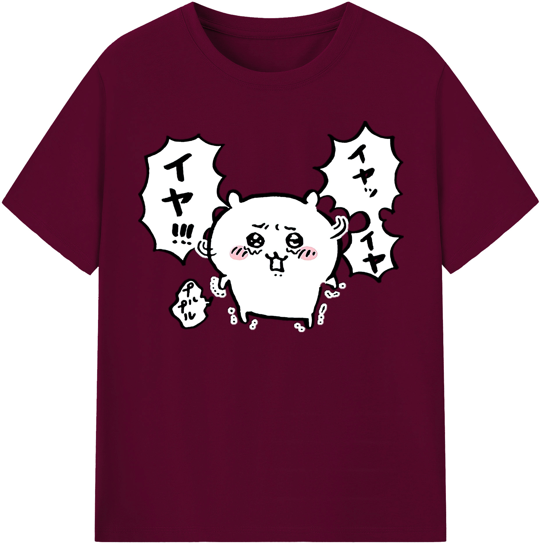 （画像用） ちいかわ ちいかわ Chii-kawa chiikawa レディースカジュアルプリントTシャツ（綿100％）